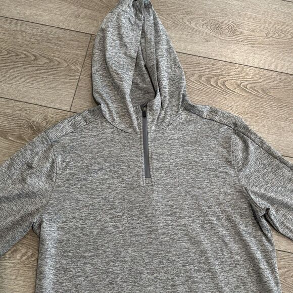 Hickey Freeman Hoodie Mens Medium 1/4 zip Sweater Gray Golf Casual Athletic - Picture 3 of 7